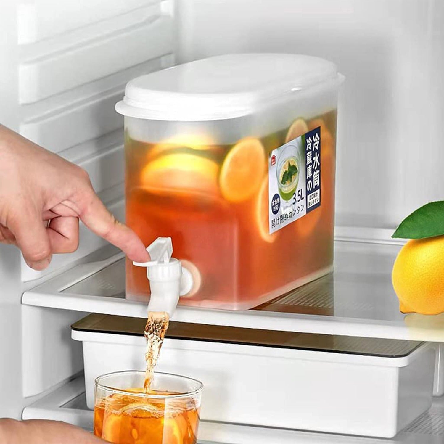 5477 Water Jug with Tap Cold Water Container Bottle Tap Dispenser with Tap Dispenser for Beverage for Kitchen Refrigerator (Plastic Jug 3.5 Ltr ) 5477 Water Jug with Tap Cold Water Container Bottle Tap Dispenser with Tap Dispenser for Beverage for Kitchen Refrigerator (Plastic Jug 3.5 Ltr )